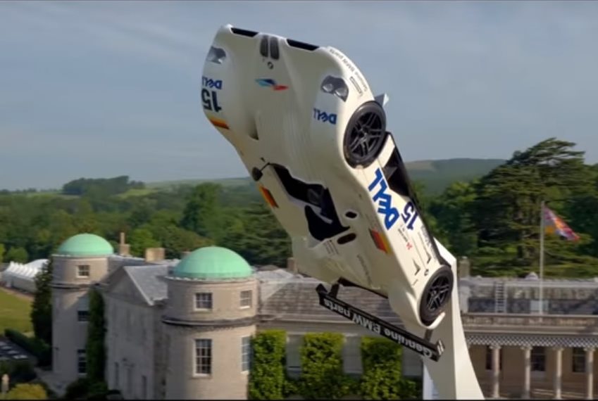 Goodwood Festival of Speed 2016 BMW sculpture 1999 Le Mans winning car with Dell branding