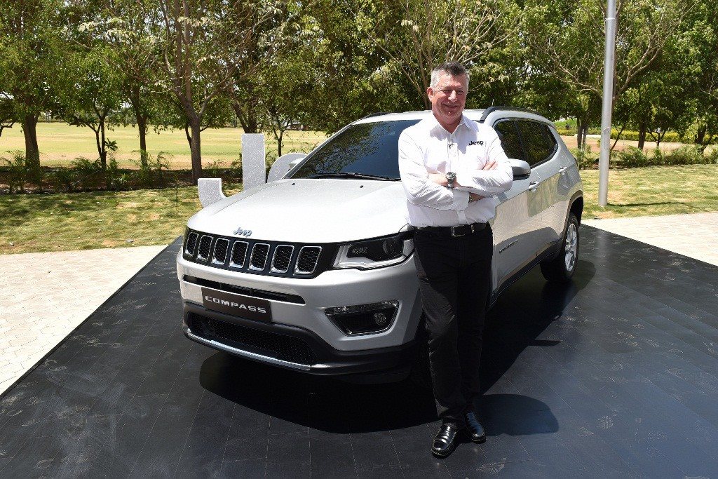 Mr. Kevin Flynn - President and Manging Director, FCA India with the Meda-in-India Jeep Compass whose Local Production will start by June 2017.